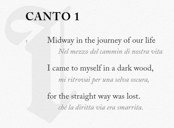 Reading tales: Divine Comedy